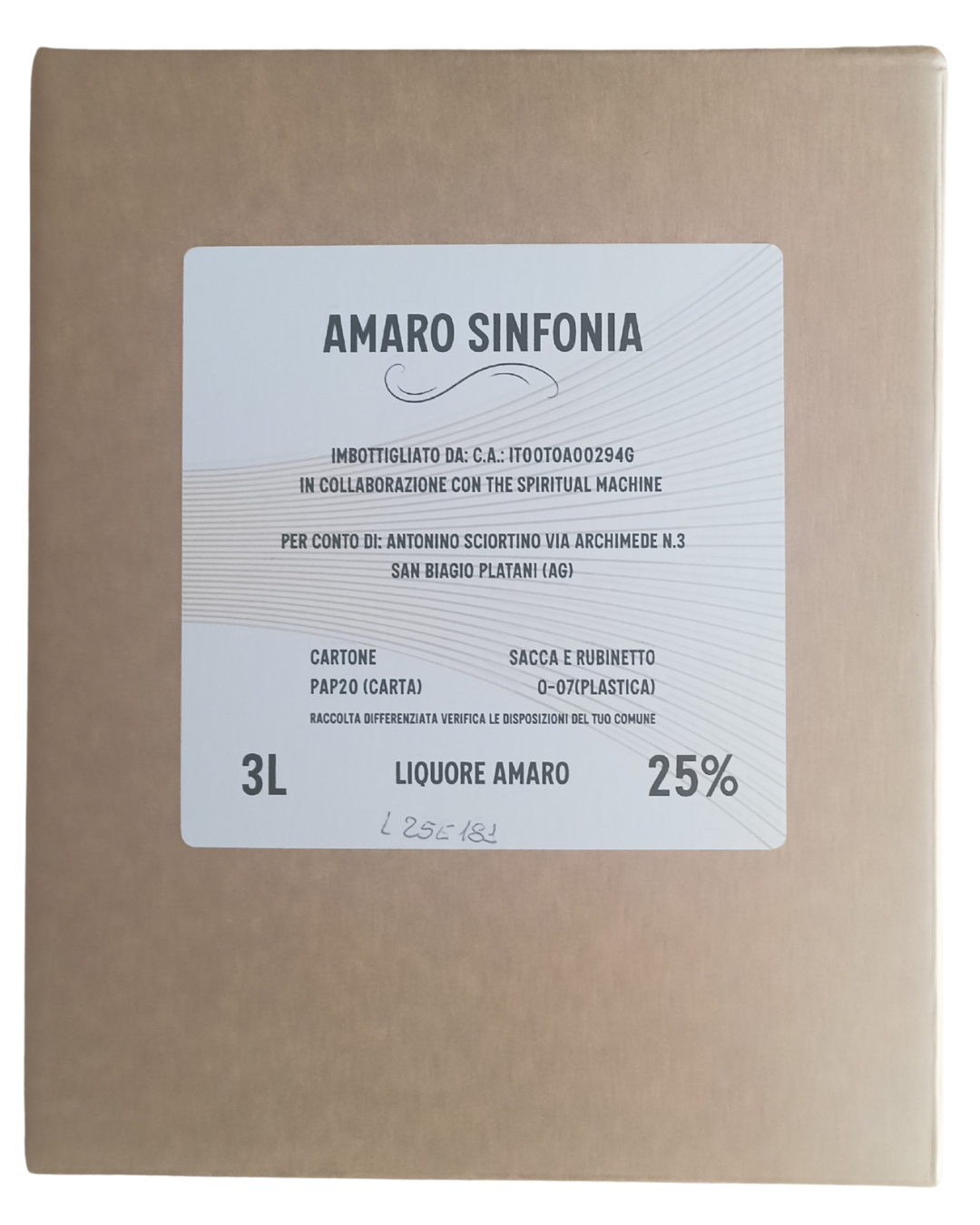 Amaro Sinfonia Bag in Box 3 lt